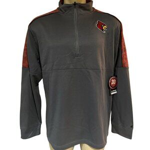 Louisville Cardinals 1/4 Zip Camo Pullover SweatShirt Jacket Red Mens L New